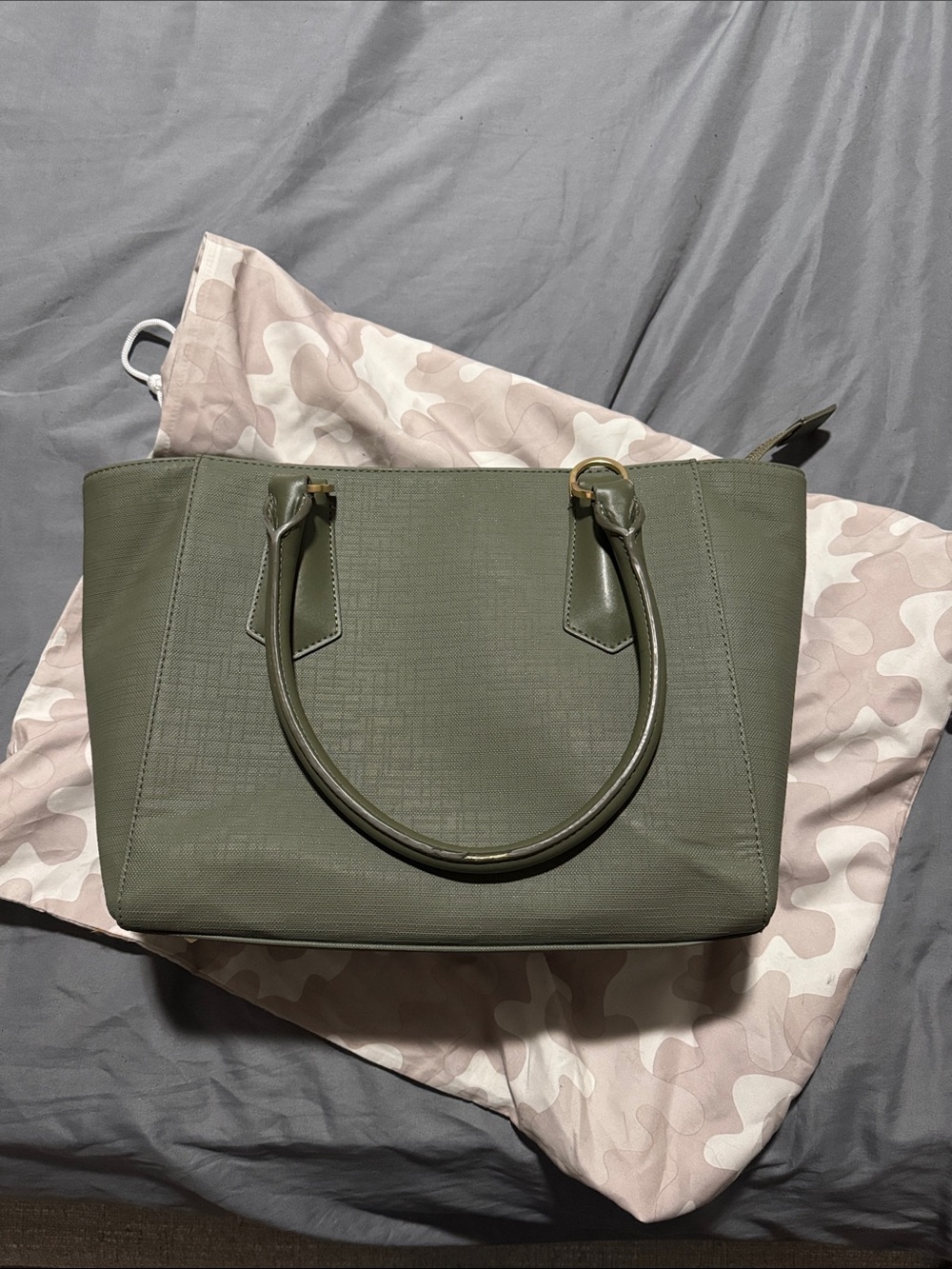 Dagne Dover Olive Green Structured Tote Bag - Women's Handbag